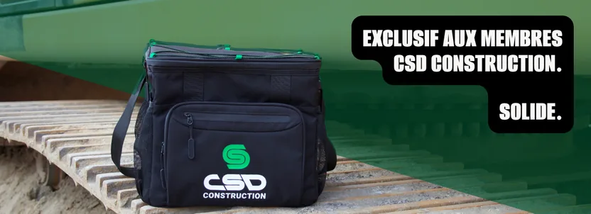 Glacière de travail CSD Construction. Exclusif aux membres CSD Construction. SOLIDE.